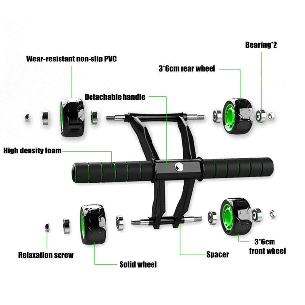 Four-wheeled Abdominal Roller Home Exercise Abdominal Muscle Fitness Equipment