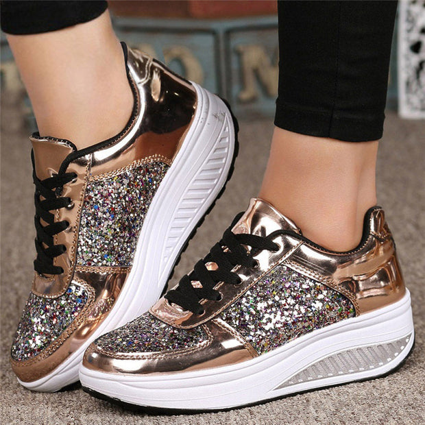 Sequin women's sneakers